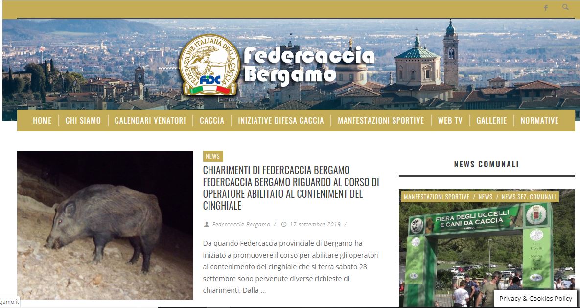 Tutte le notizie di Federcaccia Bergamo sul sito ufficiale