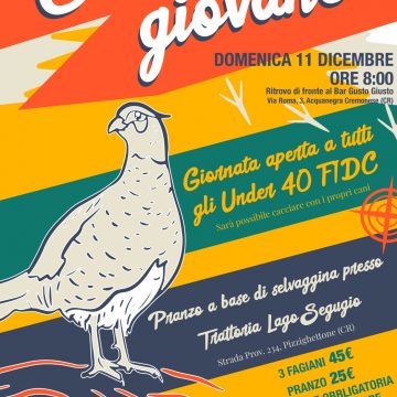 “Caccia Giovane”, domenica 11 iniziativa a cura del gruppo Giovani di Federcaccia