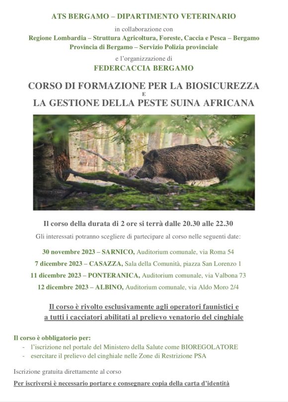 Un corso in 4 serate per bioregolatore a Bergamo grazie a Federcaccia
