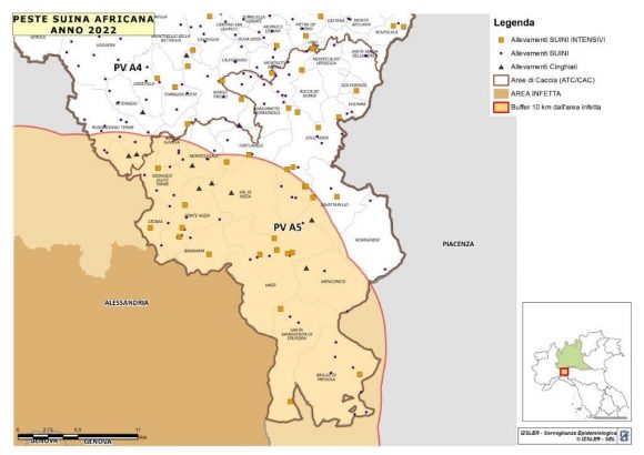 Peste suina africana: l’ordinanza di Regione Lombardia per la zona di Pavia con tutti i divieti per le attività antropiche