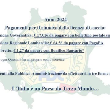 Rinnovi delle licenze: 3 modi diversi di pagamento. Incongruenza all’italiana