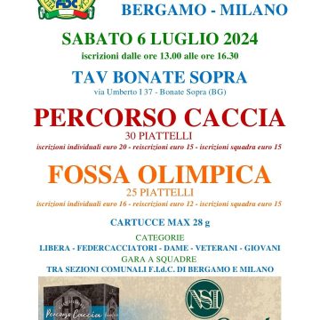 Percorso caccia e fossa olimpica: campionato interprovinciale con Bergamo e Milano