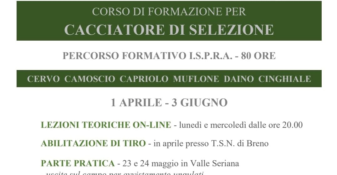 Accademia Faunistica Venatoria: i corsi del 2026 con Federcaccia Bergamo