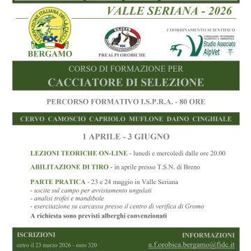 Accademia Faunistica Venatoria: i corsi del 2026 con Federcaccia Bergamo