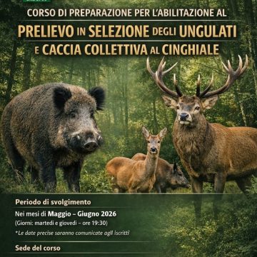 Federcaccia Como: un corso per l’abilitazione al prelievo in selezione agli ungulati e collettiva al cinghiale