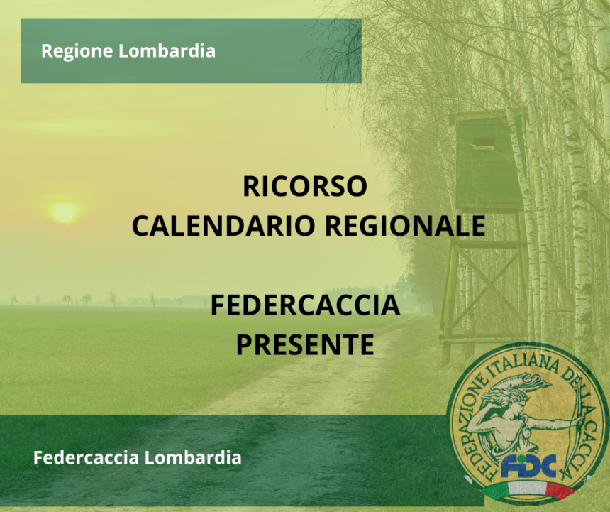 Ricorso al Tar contro il calendario regionale: la difesa di Federcaccia