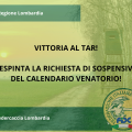 Vittoria al Tar: respinta la richiesta di sospensiva del calendario regionale